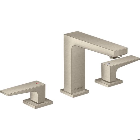 Metropol Widespread Faucet 110 With Lever Handles And Pop-Up Drain, 0.5 Gpm In Brushed Nickel -  HANSGROHE, 32528821
